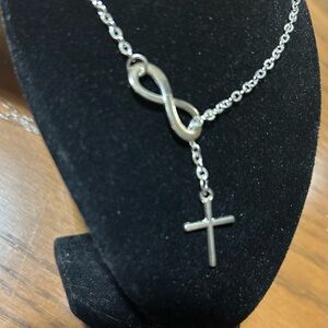 Elegant Infinity Cross Necklace